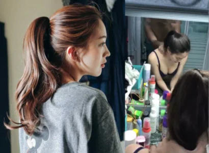 Con bé chổng đít ra để anh đút vào